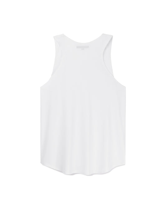 Base Running Singlet in White, back