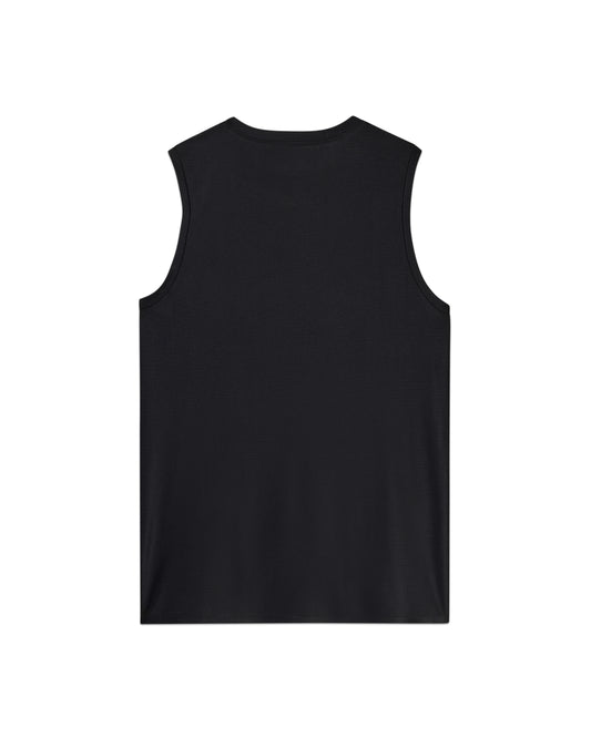 Base Running Tank in Black, back