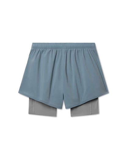 Work Running 2-in-1 Short in Bluestone, back