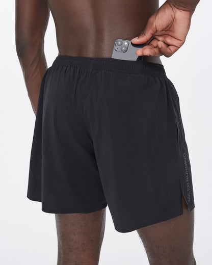 Work Running 5" Short in Black, lifestyle