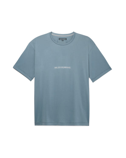 Work Running SS Tee in Bluestone, front