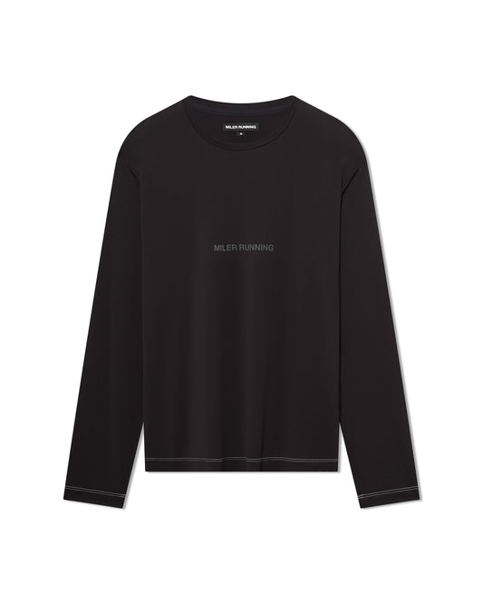 Contrast Stitch Work Running LS Tee