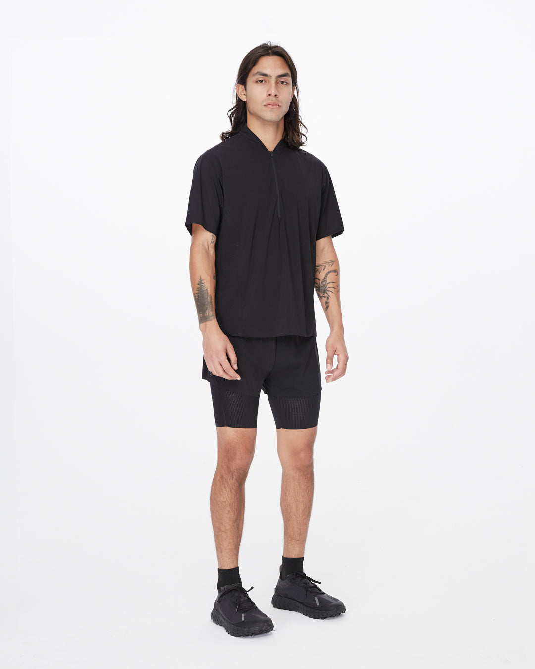 Dirt Running 1/2 Zip SS Tee