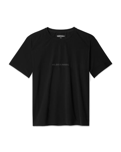 Dirt Running SS Tee in Black, front