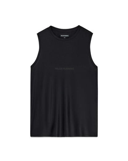 Base Running Tank in Black, front