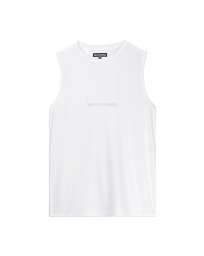 Base Running Tank in White, front