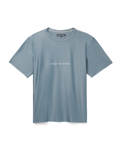 Base Running SS Tee in Bluestone, front