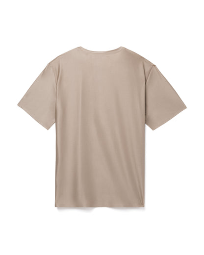 Base Running SS Tee in Limestone, back