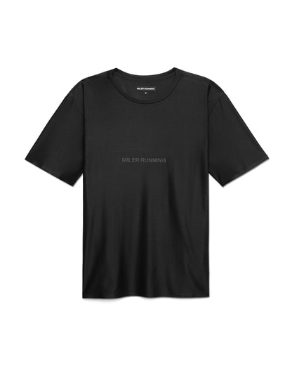 Base Running SS Tee in Black, front