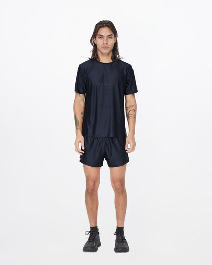Base Running SS Tee in Navy, lifestyle