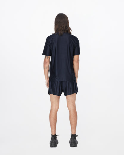 Base Running SS Tee in Navy, lifestyle