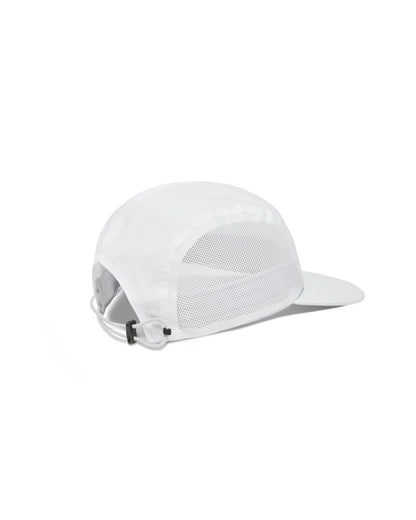 Base Running Hat in White, back with cord closure