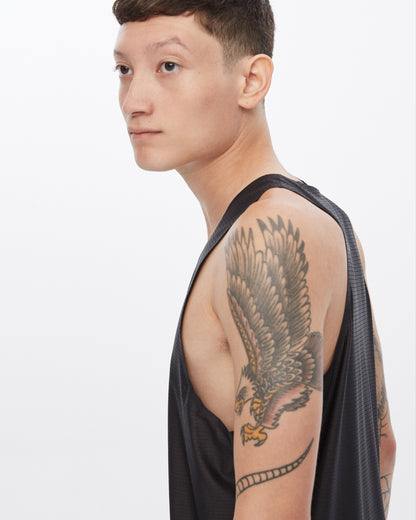Base Running Singlet in Black, lifestyle
