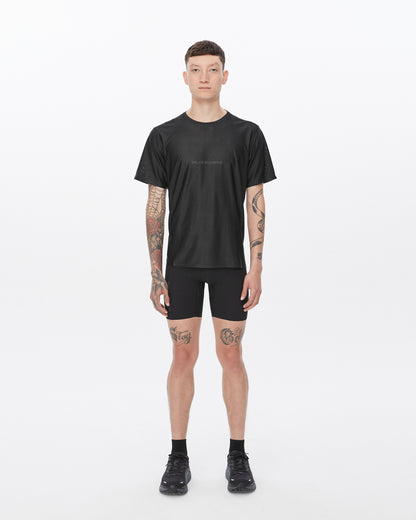 Base Running SS Tee in Black, lifestyle
