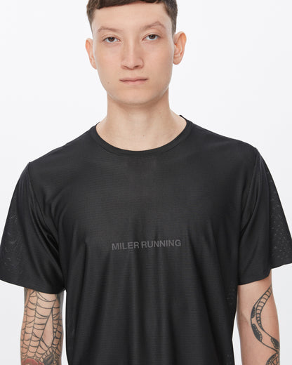 Base Running SS Tee in Black, lifestyle