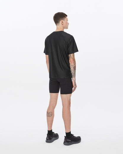 Base Running SS Tee in Black, lifestyle